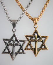 Load image into Gallery viewer, Together in Unity Star and Cross Necklace