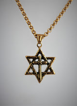 Load image into Gallery viewer, Together in Unity Star and Cross Necklace