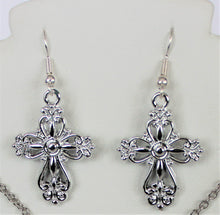 Load image into Gallery viewer, Filigree Cross Earrings
