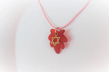 Load image into Gallery viewer, Leaf Star of David Kids Necklace
