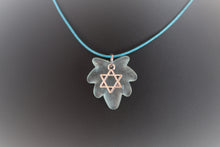 Load image into Gallery viewer, Leaf Star of David Kids Necklace
