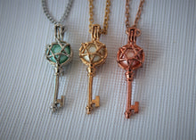 Load image into Gallery viewer, Key Pendant with Pearl Bead
