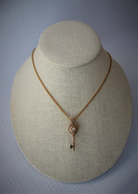 Load image into Gallery viewer, Key Pendant with Pearl Bead
